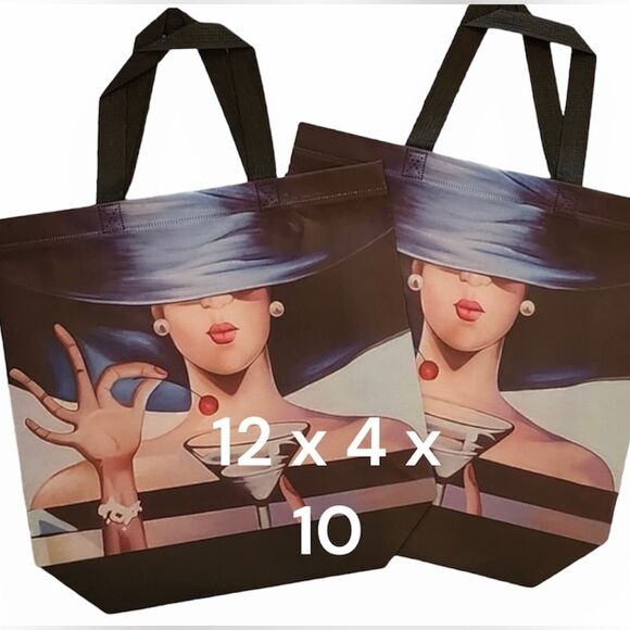 Cherry Girl Quilted Tote NEW PACK OF 2 BRAND NEW - Picture 1 of 7